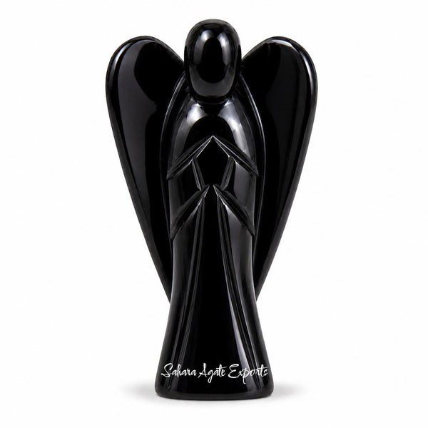 2 Inch Black Obsidian Angel