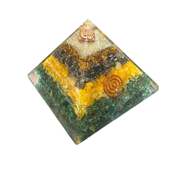 Money Magnet Orgonite Pyramid – Wealth & Energy Healing Crystal