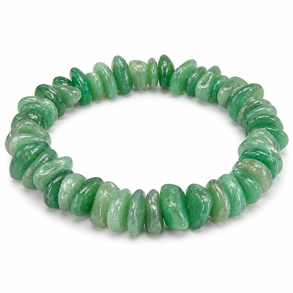 Natural Green Aventurine Chip Bracelet | Handmade Stretch Crystal Bracelet | Premium Green Gemstone