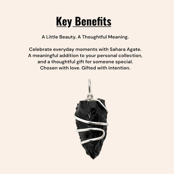 Black Obsidian Raw Pendant