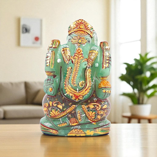 Green Aventurine Ganesha – Prosperity & Positive Energy Idol