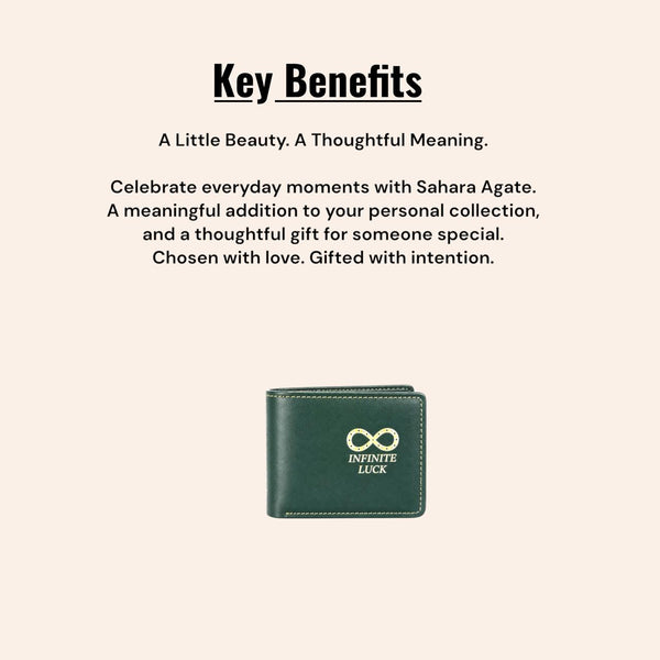Infinite Luck Green Wallet with Infinity Symbol