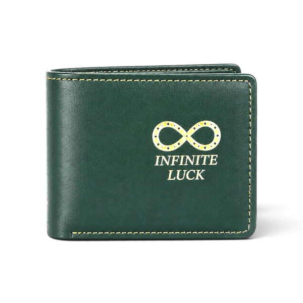 Infinite Luck Green Wallet with Infinity Symbol