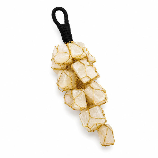 Selenite Raw Crystal Hanging | Natural Gemstone Wall & Car Hanging