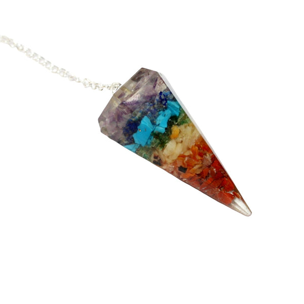 7 Chakra Orgonite Pendulum