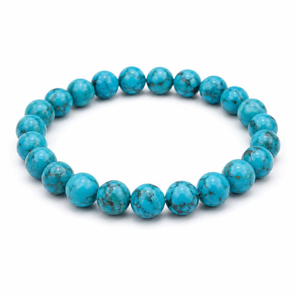 Natural Turquoise Bracelet 8mm | Premium Blue Stone Bracelet