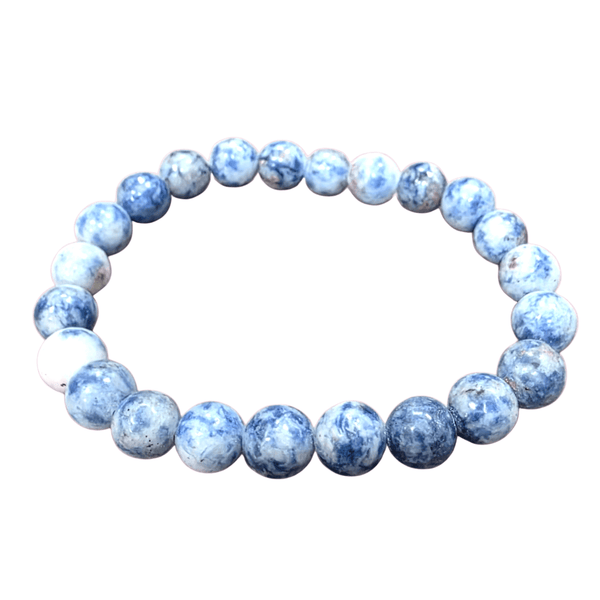 Sodalite Crystal Bracelet – 8mm Natural Healing Gemstone Beads for Calm & Clarity