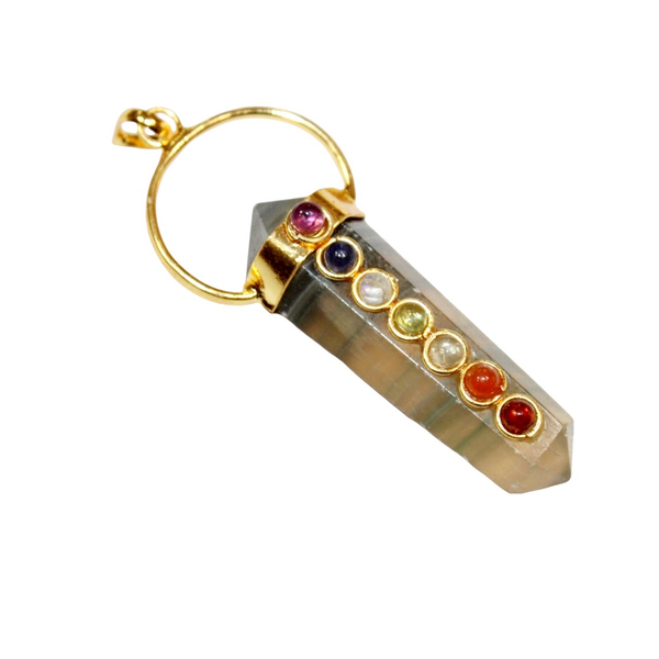 Fluorite Double Terminator Pendant