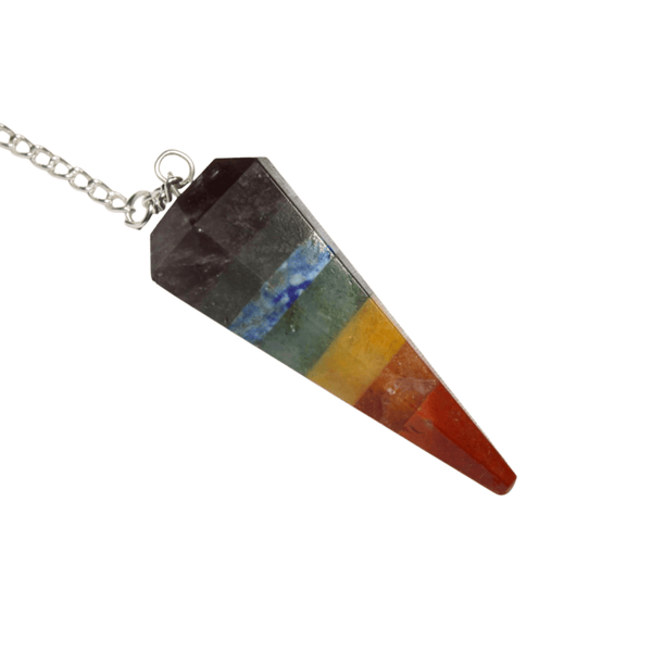 7 Chakra Crystal Pendulum – Natural Healing Gemstone Pendulum for Energy Balancing & Divination