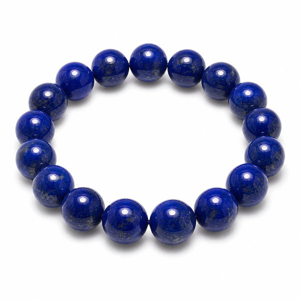 Natural Lapis Lazuli Bracelet 10 mm | Wisdom & Intuition Crystal Bracelet for Reiki, Meditation & Sp
