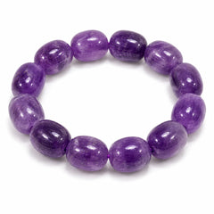 Amethyst Tumbled Bracelet | Natural Crystal Gemstone Bracelet