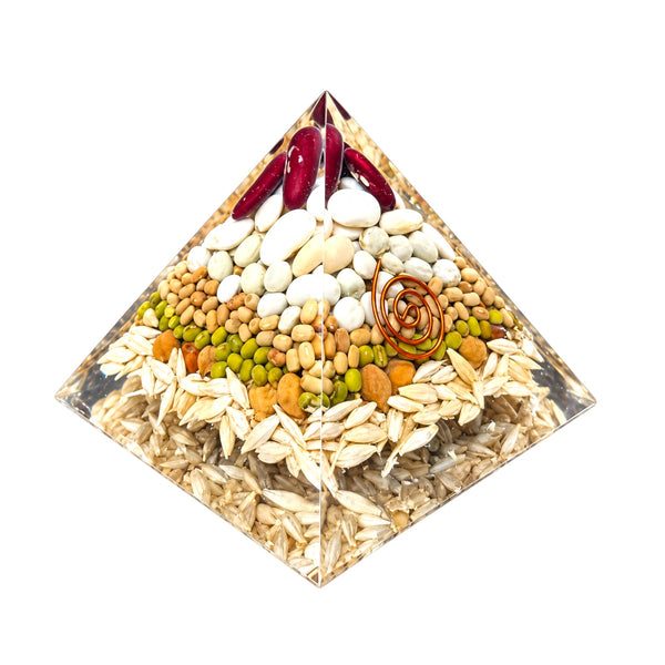 Annapurna Orgonite Pyramid – Food Abundance, Kitchen Vastu & Prosperity Generator