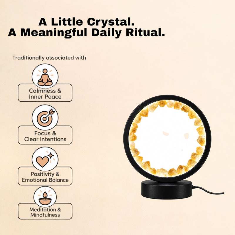 Natural Citrin Raw Crystal Lamp