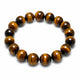 Natural Tiger Eye Bracelet 10 mm | Protection, Confidence & Good Luck Crystal Bracelet for Men & Wom
