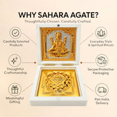 Lakshmi Shree Yantra Box – Golden & Silver Plated Wealth Vastu Frame for Home Mandir
