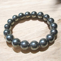 Natural Pyrite Bracelet 10MM – Wealth, Protection & Energy Stone Beads