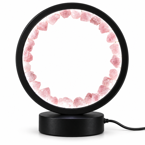 Natural Rose Quartz  Raw Crystal Lamp