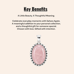 Rose Quartz Oval Pendant