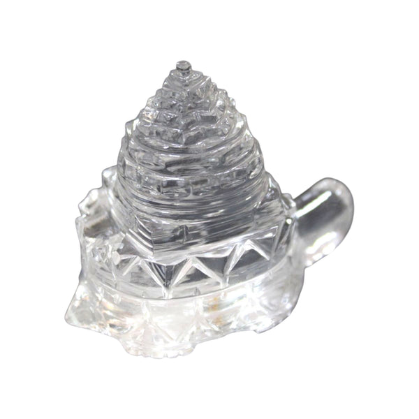 Natural Sphatik (Crystal) Tortoise Shree Yantra for Wealth, Positivity & Vastu Correction – Handcraf