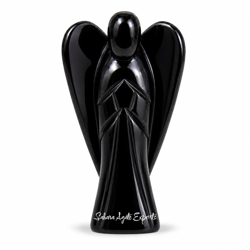 2 Inch Black Obsidian Angel
