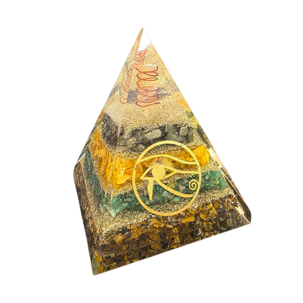Money Megnet Orgonite Pyramid With Eye Of Horus