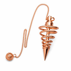 Copper Crystal Cage Pendulum for Dowsing, Reiki, Meditation & Spiritual Healing