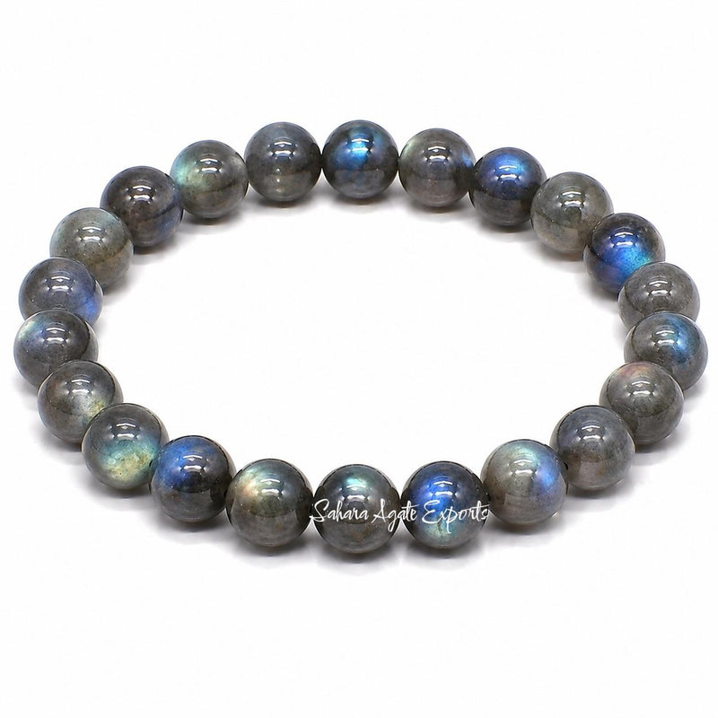 Natural Labradorite Bracelet 8mm | Flash Gemstone Bracelet