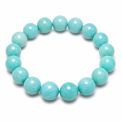 Natural Amazonite Bracelet 10 mm | Healing Crystal Bracelet for Calmness, Confidence, Communication