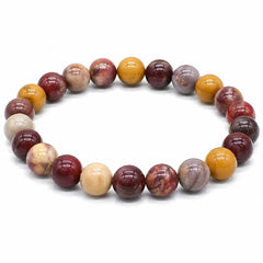 Natural Mookaite Jasper Bracelet 8mm | Genuine Multicolor Jasper Stretch Bracelet