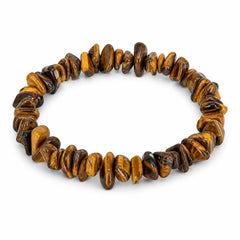 Natural Tiger Eye Chip Bracelet | Handmade Stretch Crystal Bracelet | Premium Brown Gemstone Jewelry