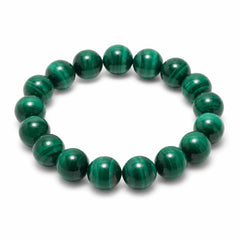Natural Malachite Bracelet 10 mm | Protection & Transformation Crystal Bracelet for Healing, Reiki &