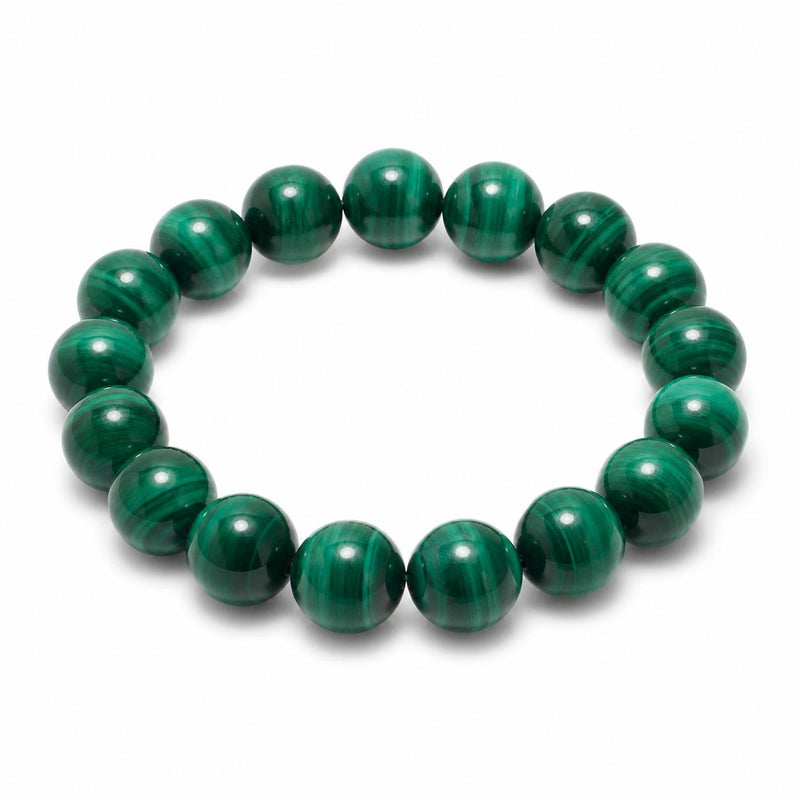 Natural Malachite Bracelet 10 mm | Protection & Transformation Crystal Bracelet for Healing, Reiki &