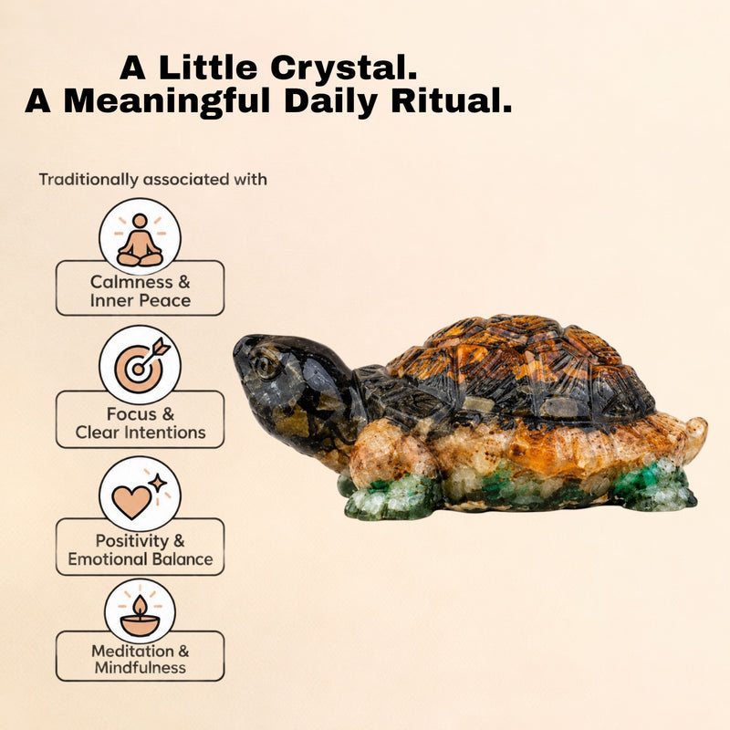 Money Magnet Tortoise – Feng Shui Vastu Crystal Turtle for Wealth & Financial Stability