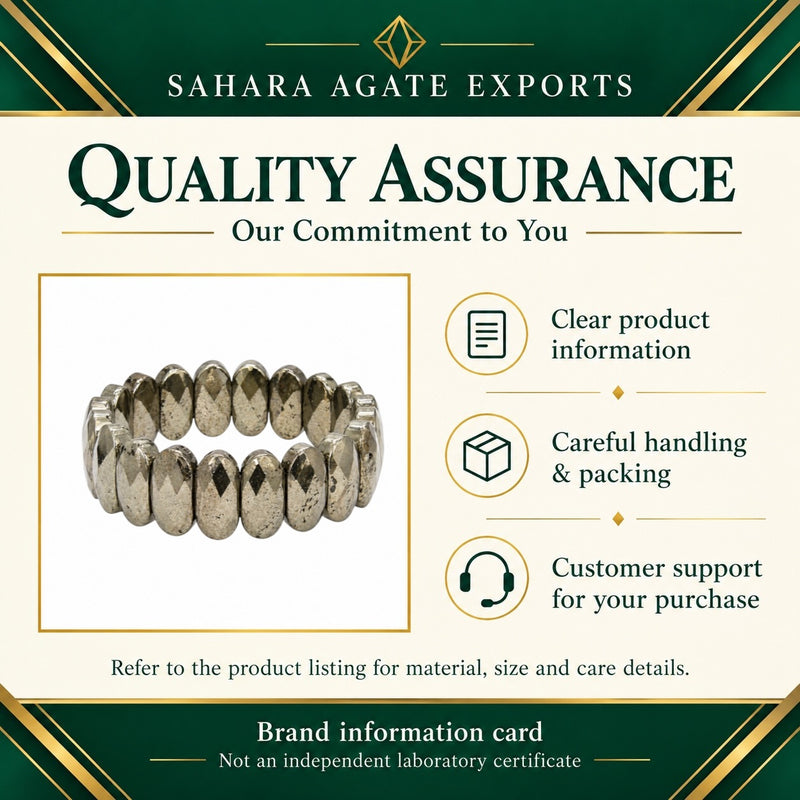 Pyrite Diamond-Cut Square Bracelet