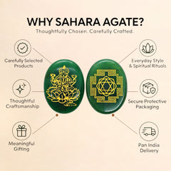 Green Aventurine Goddess Laxmi & Shree Yantra Pocket Stone – Wealth & Prosperity Talisman