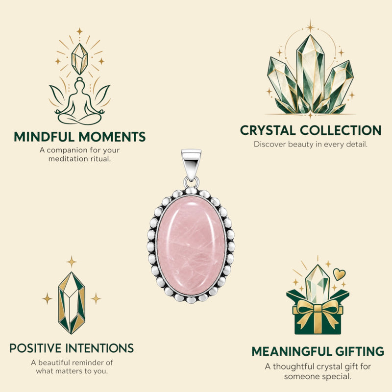 Rose Quartz Oval Pendant