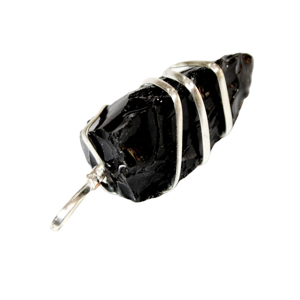 Black Obsidian Raw Pendant