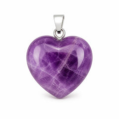 Natural Amethyst Heart Crystal Pendant
