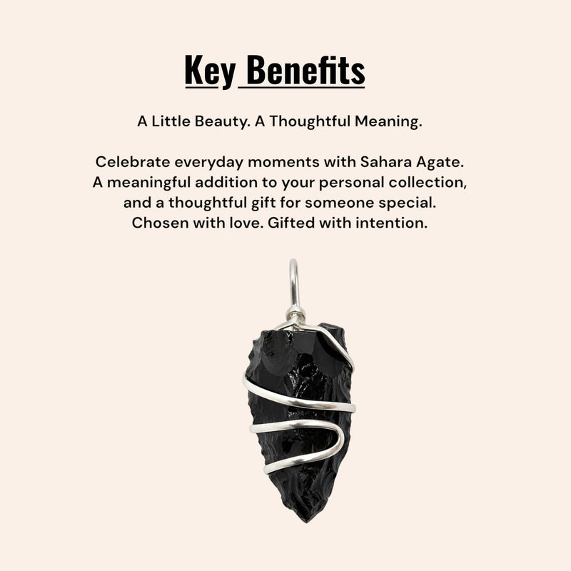 Black Obsidian Raw Pendant