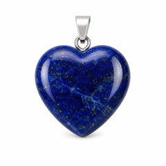 Natural Lapis Lazuli Heart Crystal Pendant | Wisdom & Protection Gemstone Necklace
