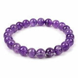 Natural Amethyst Bracelet 8mm | Genuine Purple Crystal Bracelet