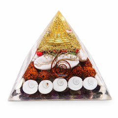 Original Laxmi Orgonite Pyramid – Wealth, Abundance & Vastu Energy Generator