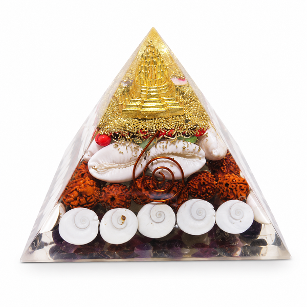 Original Laxmi Orgonite Pyramid – Wealth, Abundance & Vastu Energy Generator