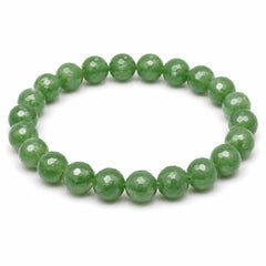 Green Jade Diamond Cut Bracelet | Natural Crystal Beaded Bracelet
