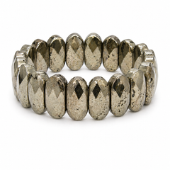 Pyrite Diamond-Cut Square Bracelet