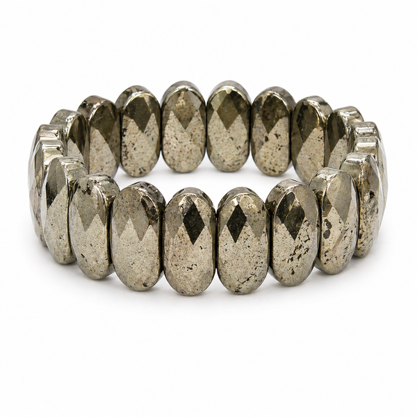 Pyrite Diamond-Cut Square Bracelet