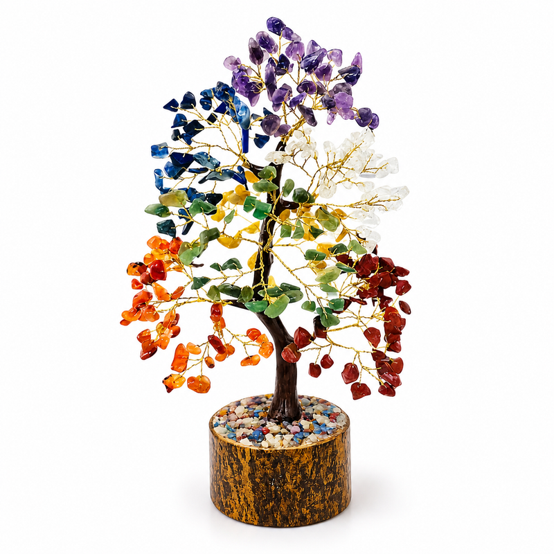 7 Chakra Crystal Tree Colourful Gemstone Tree for Home & Office Décor