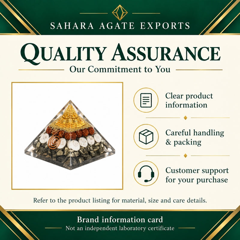 Pyrite Shree Yantra Orgonite Pyramid with Rudraksha & Gomti Chakra