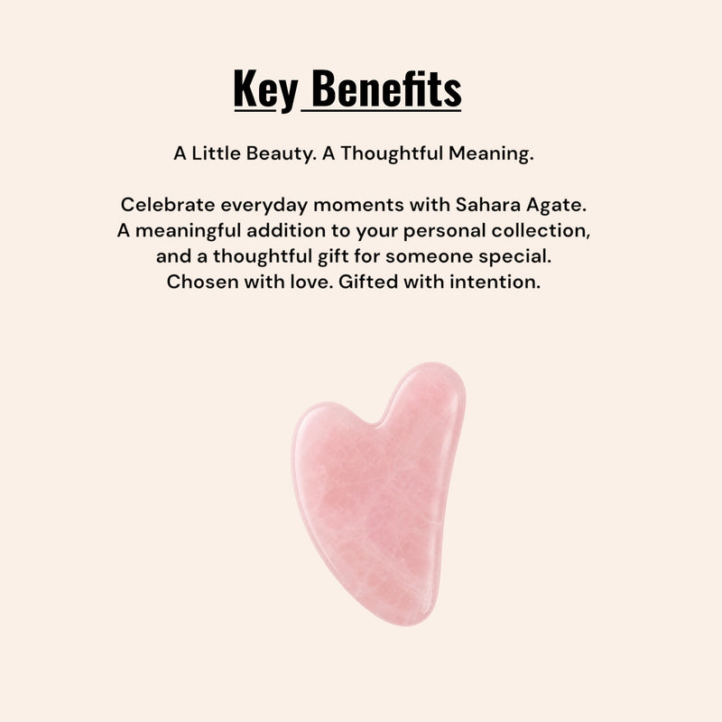 Rose Quartz Gua Sha Facial Massage Tool