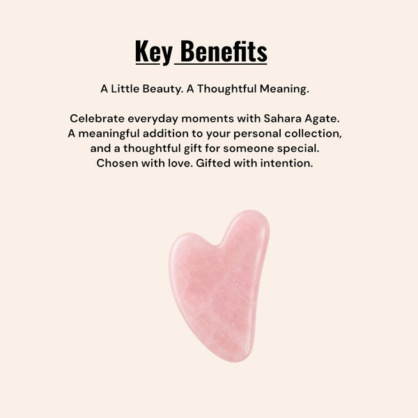 Rose Quartz Gua Sha Facial Massage Tool